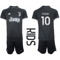Juventus Paul Pogba #10 Tretí Detský futbalový dres 2023-24 Krátky Rukáv (+ trenírky)